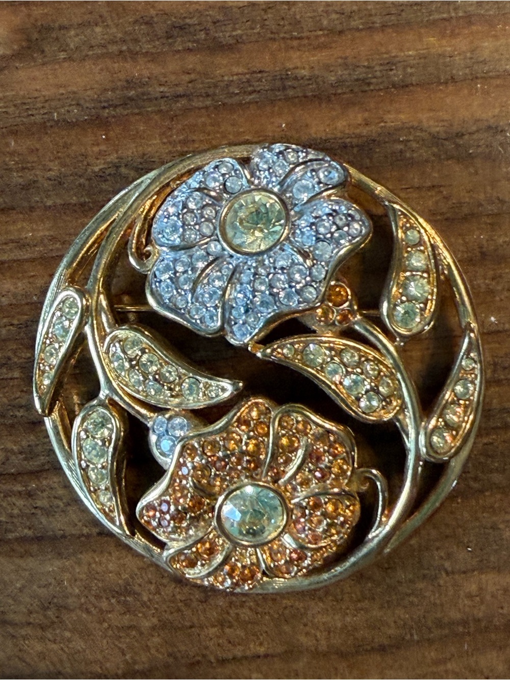 Swarovski 2001 Harmony Garden of Tranquility Crystal Floral Brooch 2”